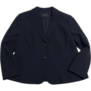 Lafayette 148 New York Black Two Button Blazer Jacket Women's 18W
